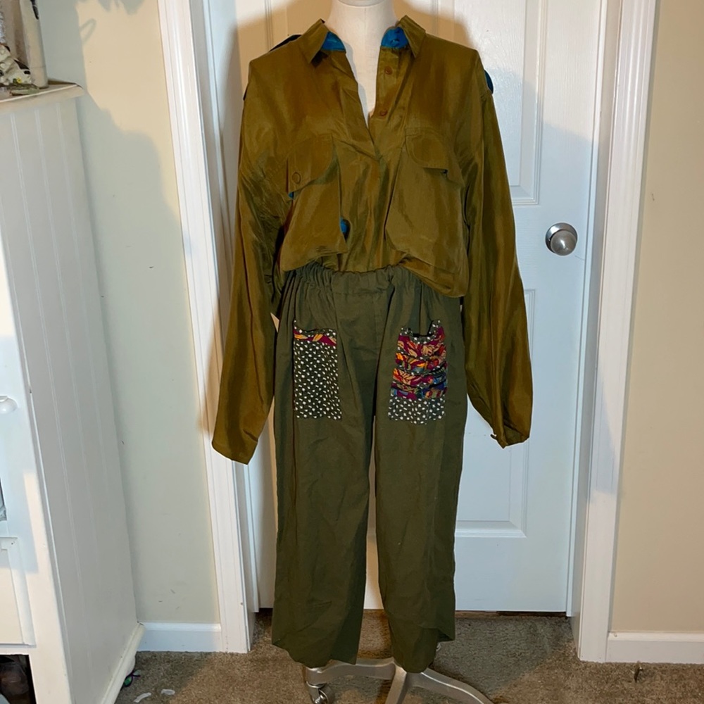 Vintage African Balloon Patchwork Pants - image 1